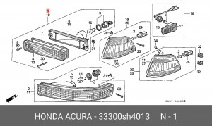 Указатель поворота 33300SH4013 HONDA