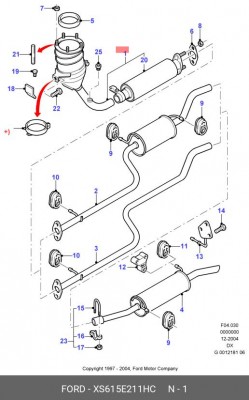 Катализатор XS61-5E211-HC FORD