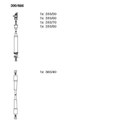 Ккомплект проводов зажигания 300686 BREMI