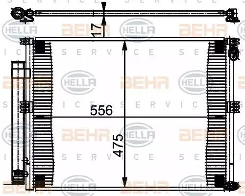 Конденсатор, кондиционер 8FC 351 301-791 HELLA