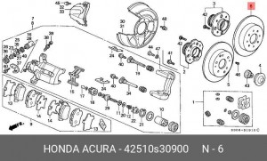 Тормозной диск 42510S30900 HONDA