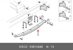 Многолистовая рессора 93812688 IVECO