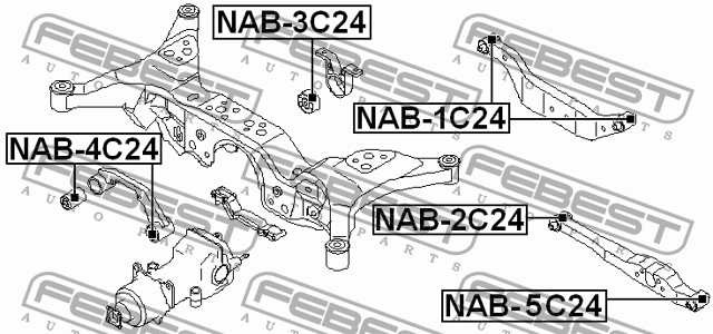 Рычаг подвески NAB-5C24 FEBEST