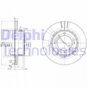 Тормозной диск BG3410 DELPHI