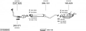 Предглушитель выхлопных газов 283401 BOSAL