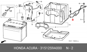 Крепление аккумулятора 31512S9A000 HONDA