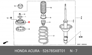 Опора амортизатора подвески 52678SX8T01 HONDA