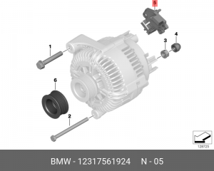 Регулятор генератора 12 31 7 561 924 BMW