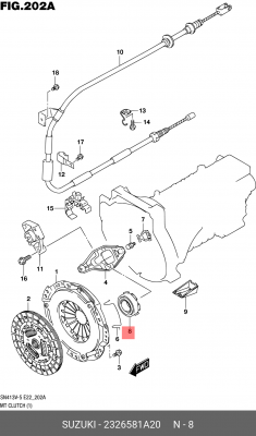 Выжимной подшипник 23265-81A20 SUZUKI