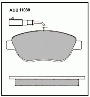 Колодки тормозные дисковые ADB11038 ALLIED NIPPON