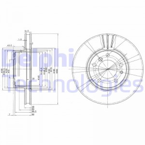 Тормозной диск BG2434 DELPHI