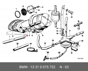 Прокладка, топливный насос 13 31 0 075 752 BMW