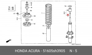 Амортизатор 51605SH3905 HONDA