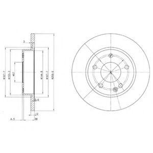 Тормозной диск BG3394 DELPHI