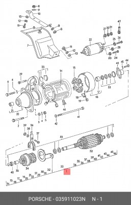Стартер 035 911 023 N PORSCHE