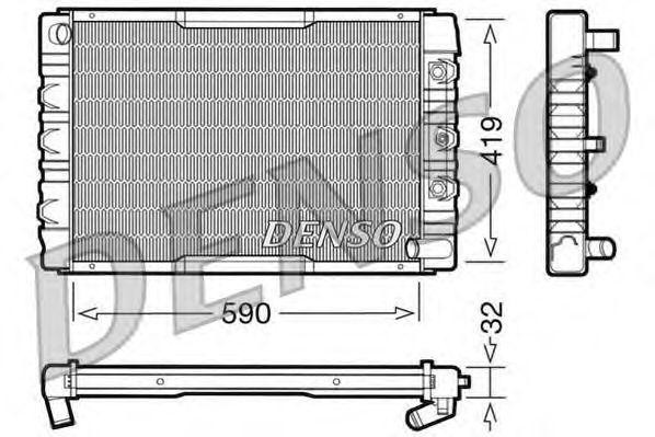 Радиатор, охлаждение двигател DRM33034 DENSO