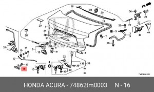 Деталь 74862TM0003 HONDA