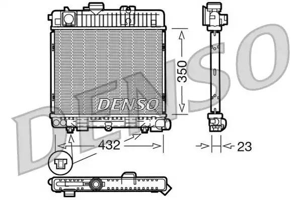 Радиатор, охлаждение двигател DRM05025 DENSO