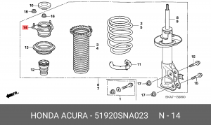 Опора амортизатора подвески 51920SNA023 HONDA
