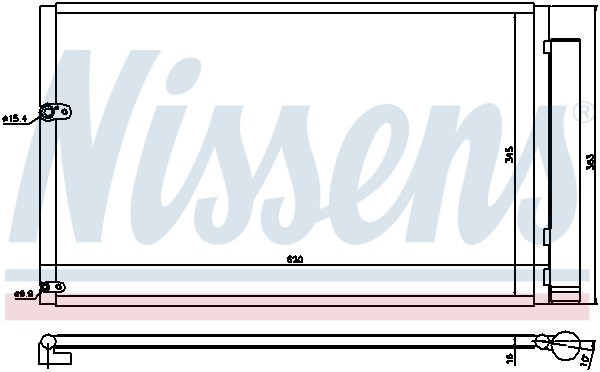 Конденсатор, кондиционер 940047 NISSENS