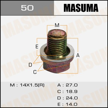 Пробка слива масла 50 MASUMA