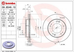 Тормозной диск 09.8546.10 BREMBO