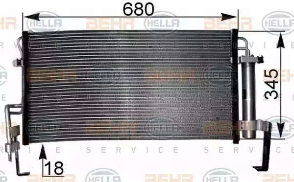 Конденсатор, кондиционер 8FC 351 038-771 HELLA