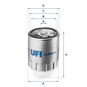Топливный фильтр 24.384.00 UFI