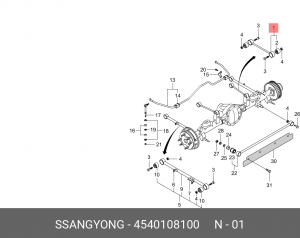 Рычаг подвески 4540108100 SSANG YONG