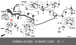 Шланг тормозной 01464TL1G00 HONDA