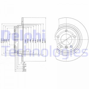 Тормозной диск BG3044 DELPHI