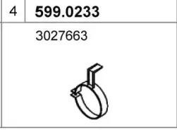 Монтажный комплект, глушитель 5990233 ASSO