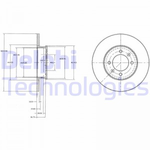 Тормозной диск BG3261 DELPHI