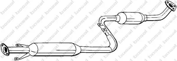 Средний глушитель выхлопных газов 283781 BOSAL
