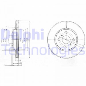 Тормозной диск BG4053 DELPHI