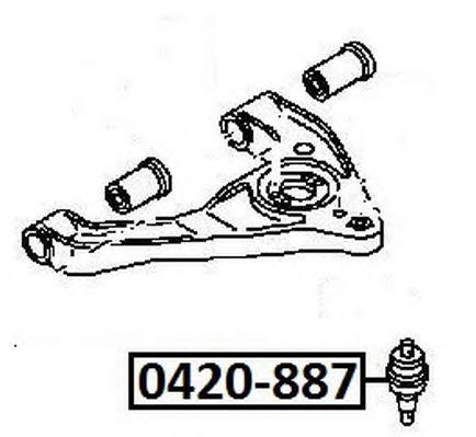 Опора шаровая подвески 0420-887 ASVA