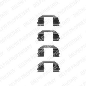 Комплектующие, колодки дискового тормоза LX0255 DELPHI