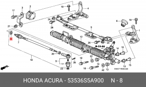 Шайба стопорная 53536S5A900 HONDA