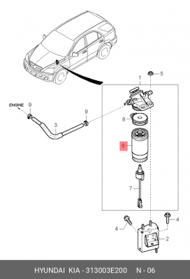 Топливный фильтр 31300-3E200 HYUNDAI KIA