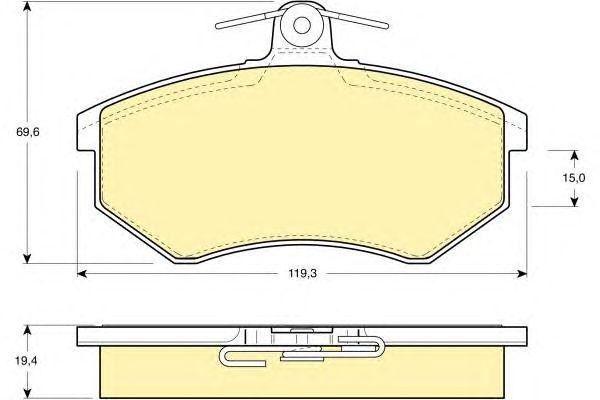 Комплект тормозных колодок, диско 6108261 GIRLING