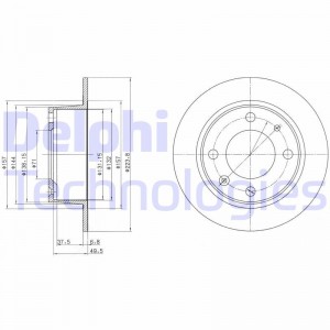 Тормозной диск BG2220 DELPHI