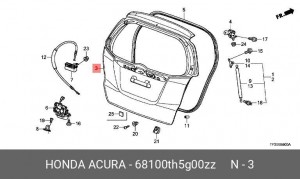 Дверь задняя 68100TH5G00ZZ HONDA
