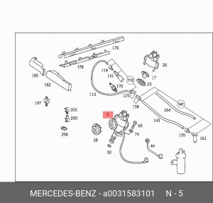 Распределитель зажигания A0031583101 MERCEDES BENZ