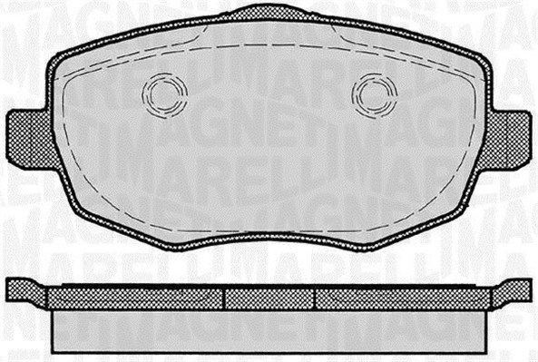 Комплект тормозных колодок, диско 430216171204 MAGNETI MARELLI