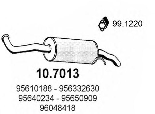 Глушитель выхлопных газов конечный 107013 ASSO