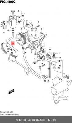 Поликлиновой ремень 49180-84A80 SUZUKI