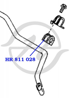 Втулка стабилизатора HR 811 028 HANSE