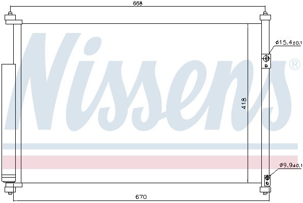 Конденсатор, кондиционер 940012 NISSENS