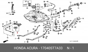 Насос электрический топливной системы 17040-ST7-A33 HONDA