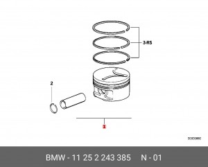 Поршень ДВС 11 25 2 243 385 BMW